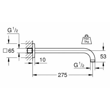 Держатель верхнего душа Grohe Rainshower 27488000