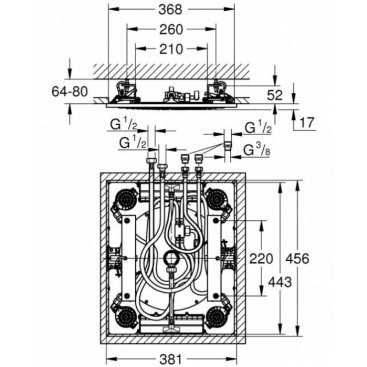 Верхний душ Grohe Rainshower F-Series 27939001