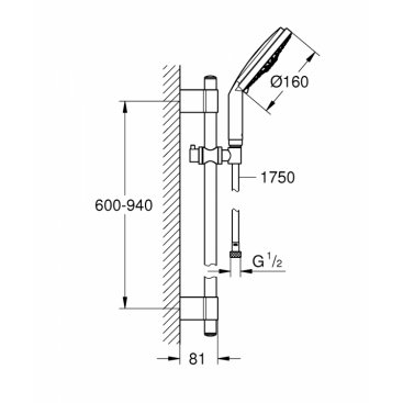 Душевой гарнитур Grohe Rainshower Cosmopolitan 28763001