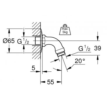 Держатель верхнего душа Grohe Relexa 28429000