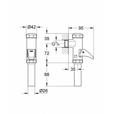 Смывное устройство для унитаза Grohe Rondo 37141000