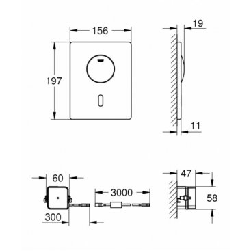 Клавиша смыва Grohe Tectron Skate 37419SD0