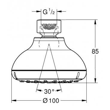 Верхний душ Grohe Tempesta 100 26050001