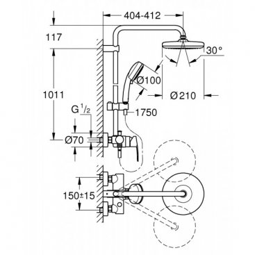 Душевая стойка Grohe Tempesta Cosmopolitan 26224001