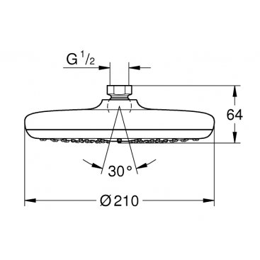 Верхний душ Grohe Tempesta 210 26408000