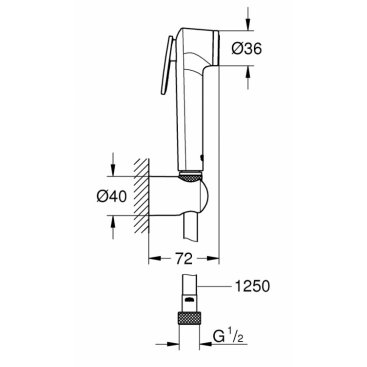 Гигиенический набор Grohe Tempesta-F Trigger Spray 27513001