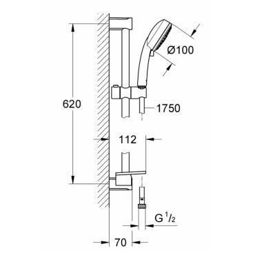 Душевой гарнитур Grohe Tempesta Cosmopolitan 27576002