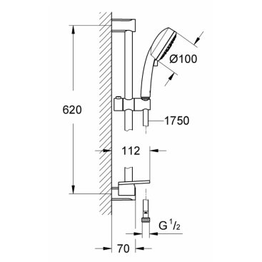 Душевой гарнитур Grohe Tempesta Cosmopolitan 27577002