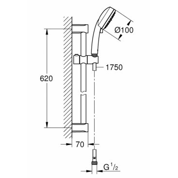 Душевой гарнитур Grohe Tempesta Cosmopolitan 2757820E