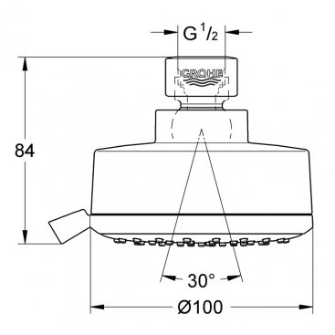 Верхний душ Grohe Tempesta Cosmopolitan 100 27591001