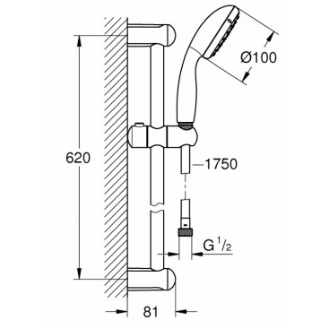 Душевой гарнитур Grohe Tempesta 100 27598001