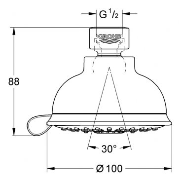 Верхний душ Grohe Tempesta Rustic 100 27610001