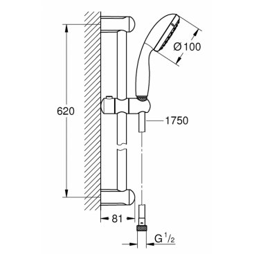 Душевой гарнитур Grohe Tempesta 100 27853001