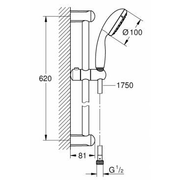 Душевой гарнитур Grohe Tempesta 100 27924001