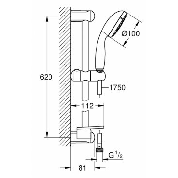 Душевой гарнитур Grohe Tempesta 100 27927001