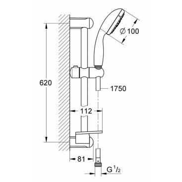 Душевой гарнитур Grohe Tempesta 100 28436002