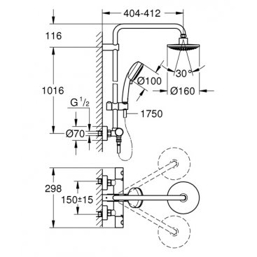 Душевая стойка Grohe Tempesta Cosmopolitan 27922000