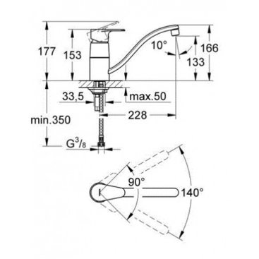 Смеситель для кухни Grohe Vigour 75141826