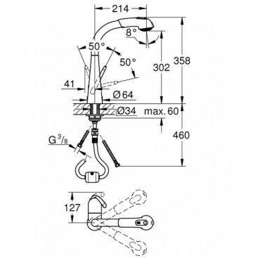 Смеситель для кухни Grohe Zedra 32553000