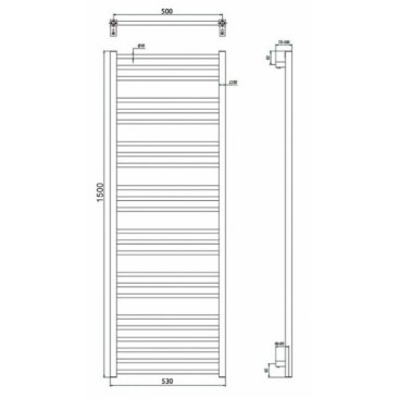 Полотенцесушитель водяной Grota Classic 500x1500