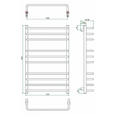 Полотенцесушитель водяной Grota EcoForte 600x900