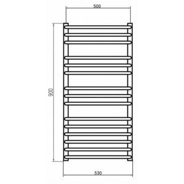 Полотенцесушитель водяной Grota Forte 500x900