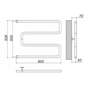 Полотенцесушитель водяной Grota Kamelo 500x800