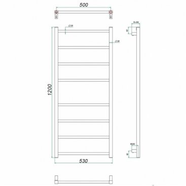 Полотенцесушитель водяной Grota Moda 500x1200