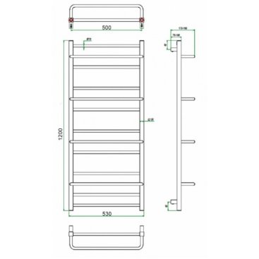 Полотенцесушитель водяной Grota Vista 500x1200