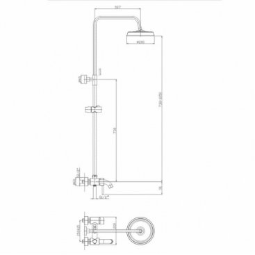 Душевая стойка Haiba HB2407 хром