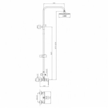 Душевая стойка Haiba HB2411 хром