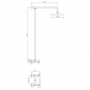 Душевая стойка Haiba HB2413 хром