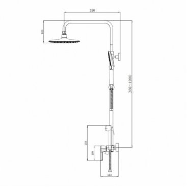 Душевая стойка Haiba HB24814 хром