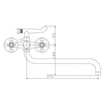 Смеситель для ванны Haiba HB2619-2 хром