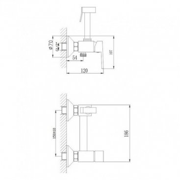 Гигиенический набор Haiba HB5513-4 бронза матовая