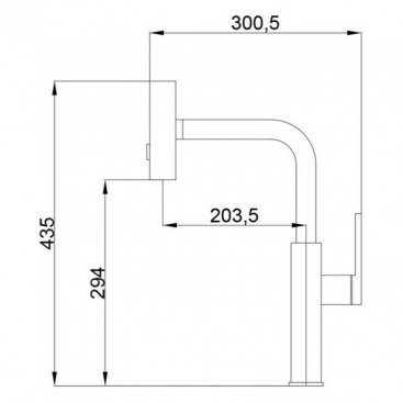 Смеситель для кухни Haiba HB73824-3 сталь оружейная