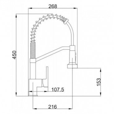 Смеситель для кухни Haiba HB73826 хром