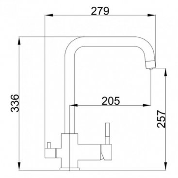 Смеситель для кухни Haiba HB76820-7 черный матовый