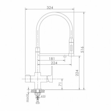 Смеситель для кухни Haiba HB76854 хром