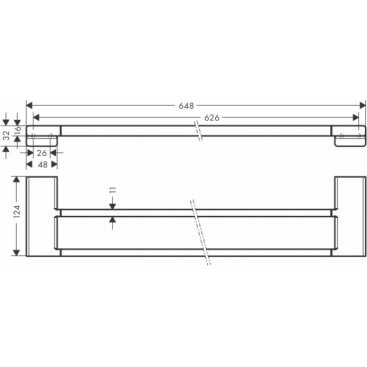 Полотенцедержатель Hansgrohe AddStoris 41743990