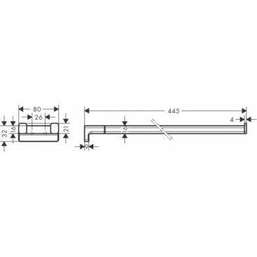 Полотенцедержатель Hansgrohe AddStoris 41770990