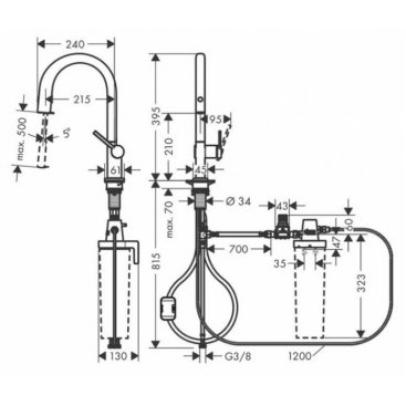 Смеситель для кухни Hansgrohe Aqittura M91 76803000