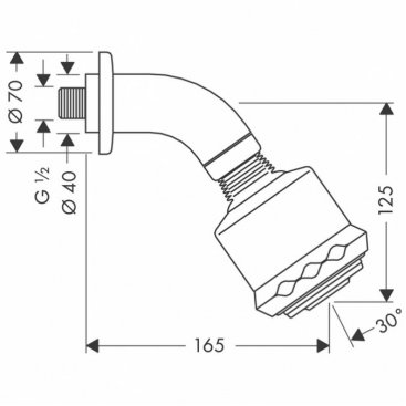 Верхний душ Hansgrohe Clubmaster 26606000