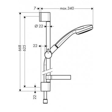 Душевой гарнитур Hansgrohe Croma 100 27742000