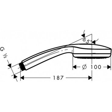 Ручной душ Hansgrohe Croma 100 Mono 28580000