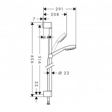 Душевой гарнитур Hansgrohe Crometta 100 26663400