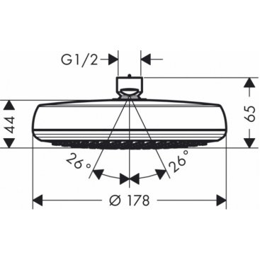 Верхний душ Hansgrohe Crometta 160 26577000