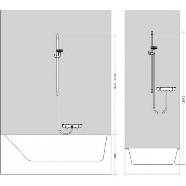 Душевая штанга со шлангом Hansgrohe Crometta 85 Unica 27614000