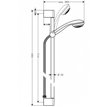 Душевой гарнитур Hansgrohe Crometta 85 Green Mono 27651000