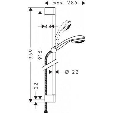 Душевой гарнитур Hansgrohe Crometta 85 Vario 27762000